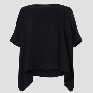 Natori Elegant Black Stretch Crepe Top